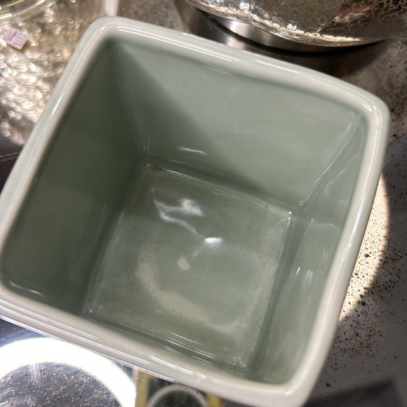 Rae Dunn THANKFUL GRATEFUL BLESSED Sage Green Ceramic Pen Pencil Caddy EUC HTF - Picture 4 of 10